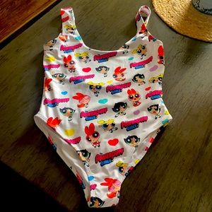 Powderpuff girls swim suit small.
